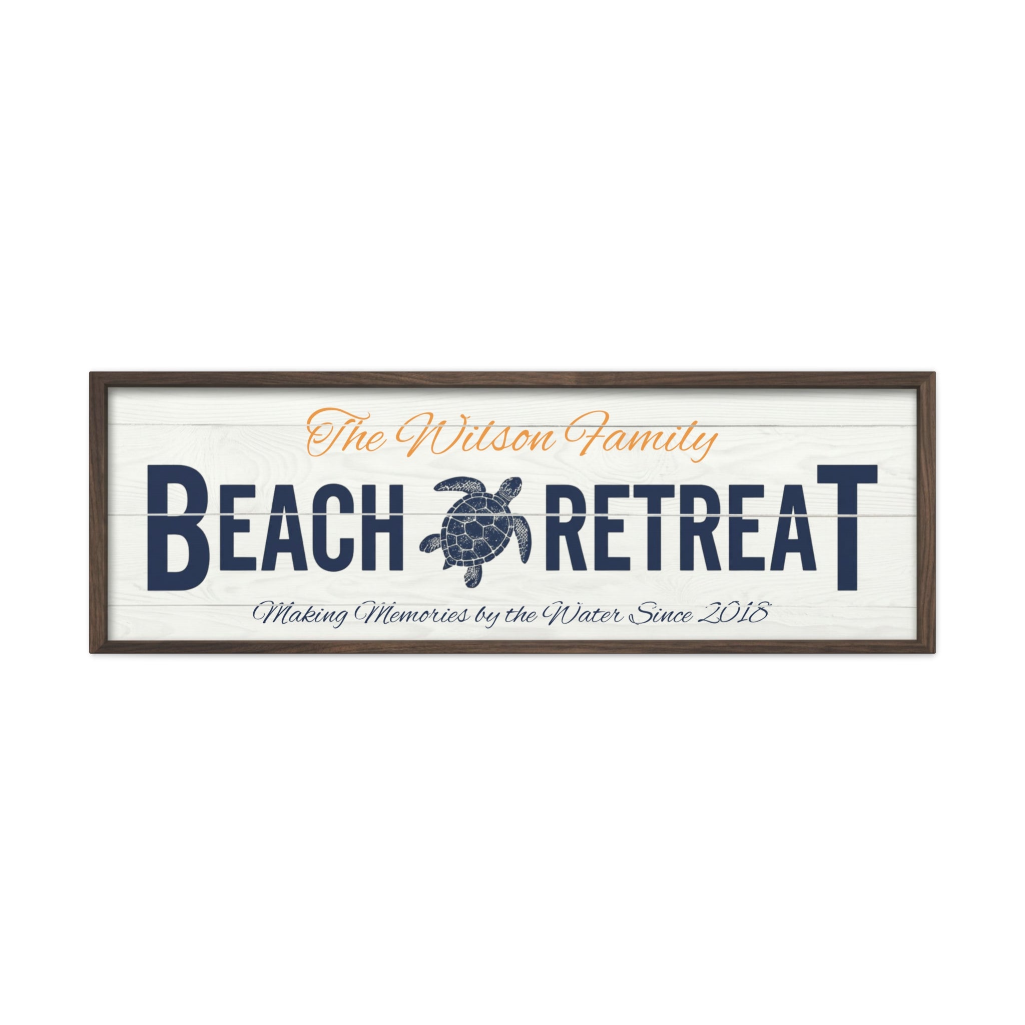 Framed Beach Retreat, Sea Turtle
