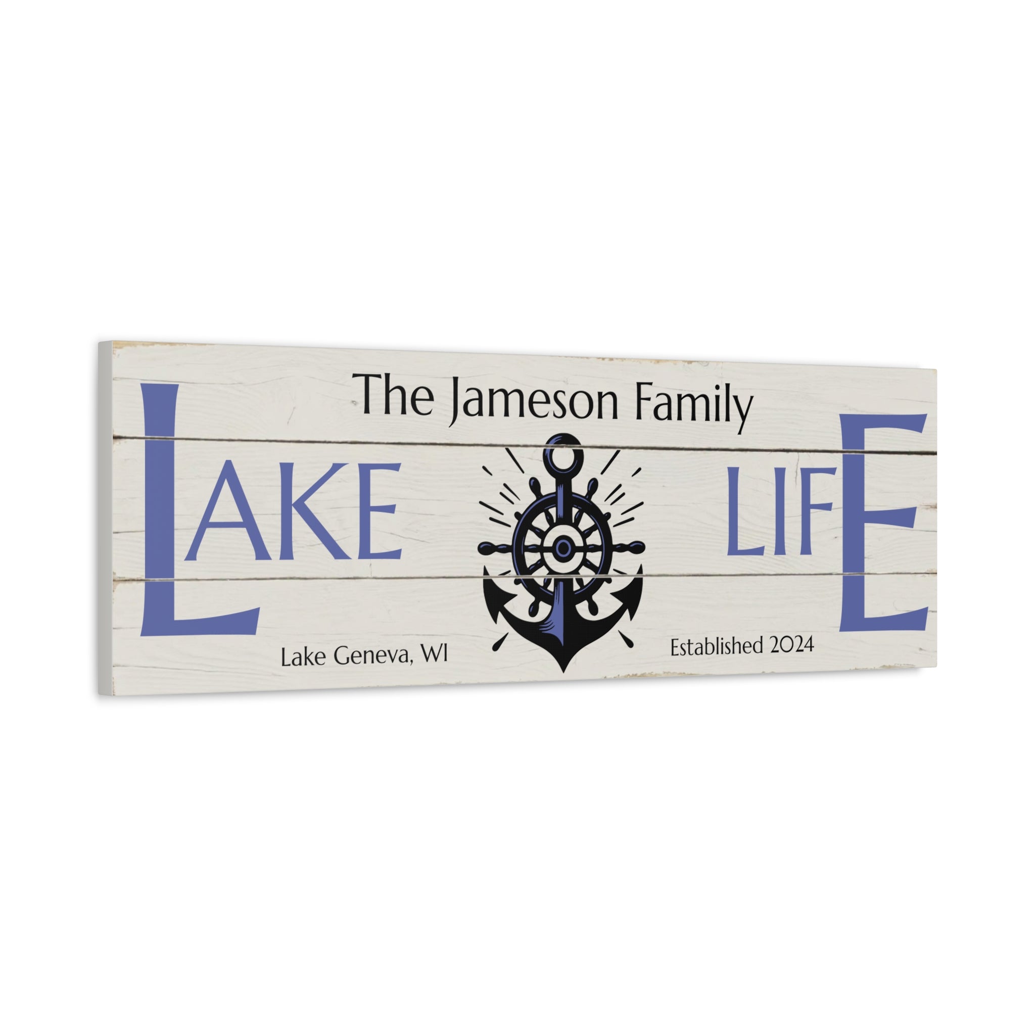 Anchored Lake Life Sign
