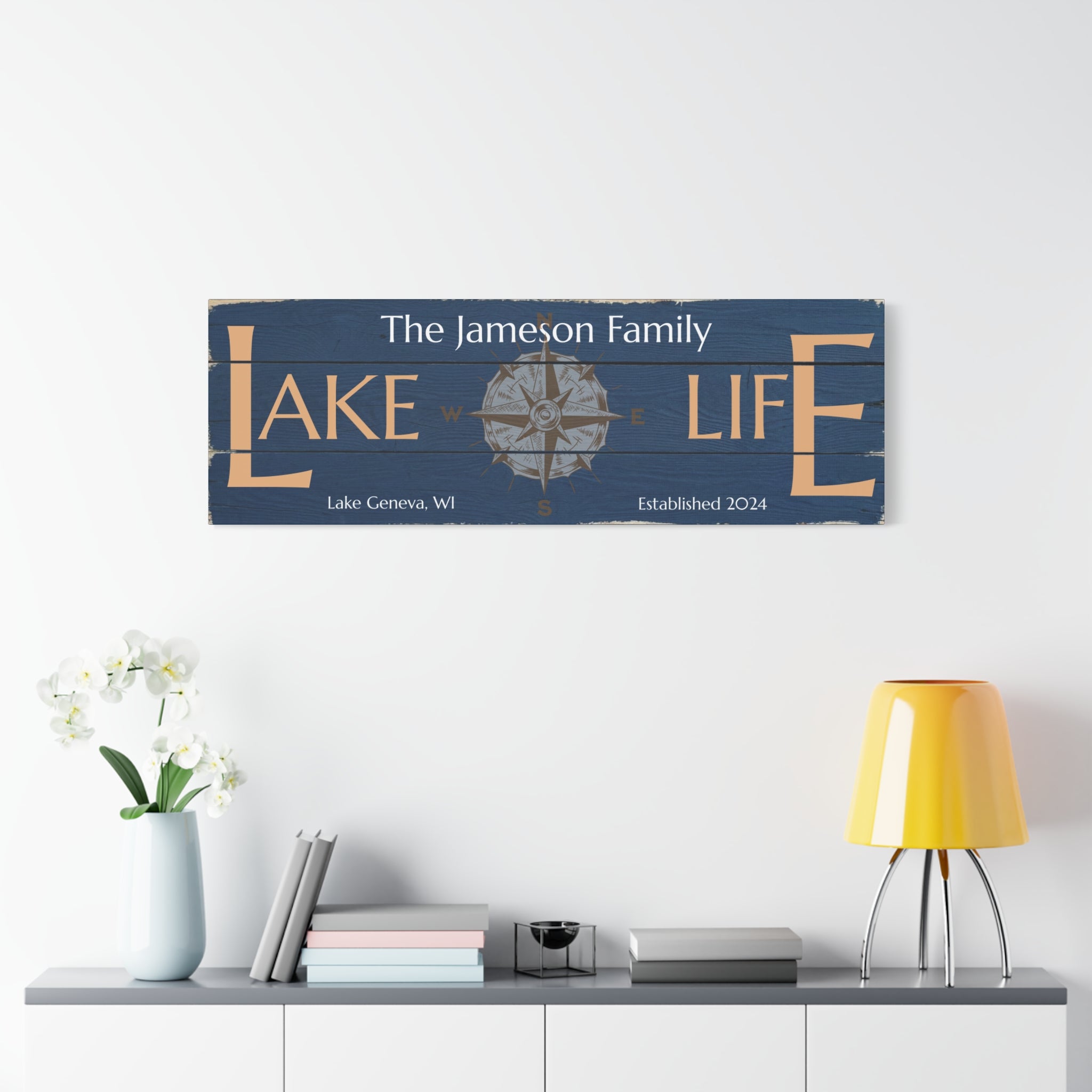 True North Lake Sign