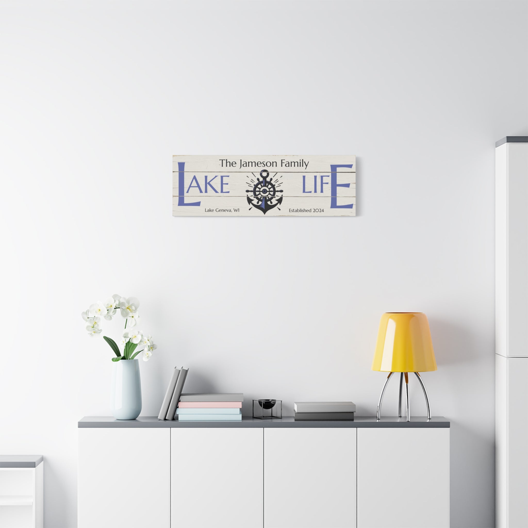 Anchored Lake Life Sign