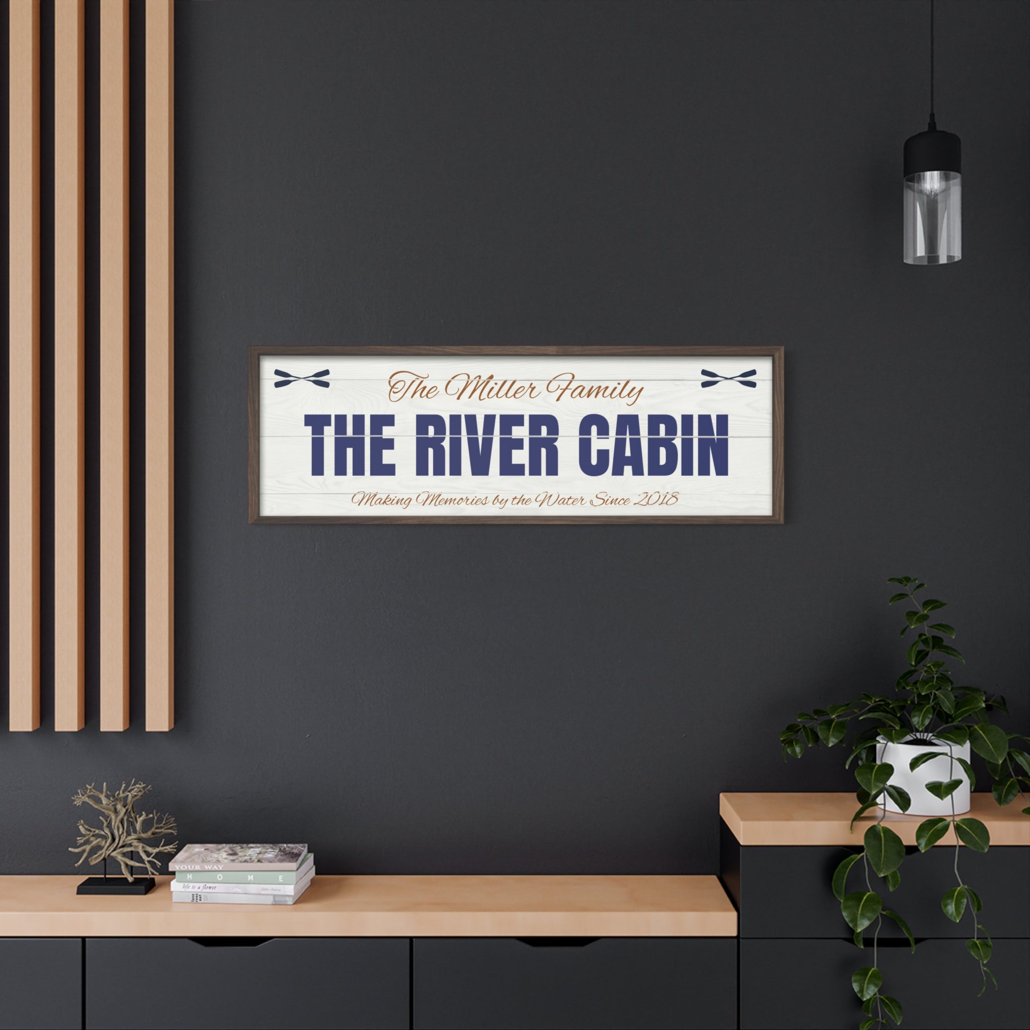 The River Cabin Sign