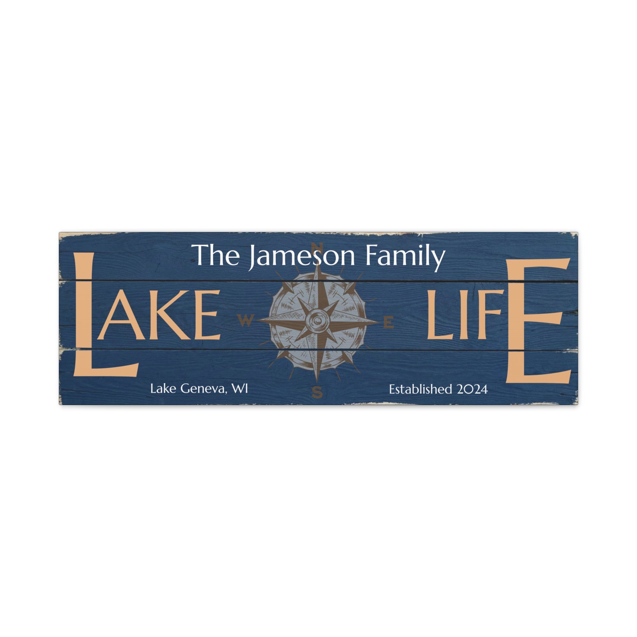 True North Lake Sign