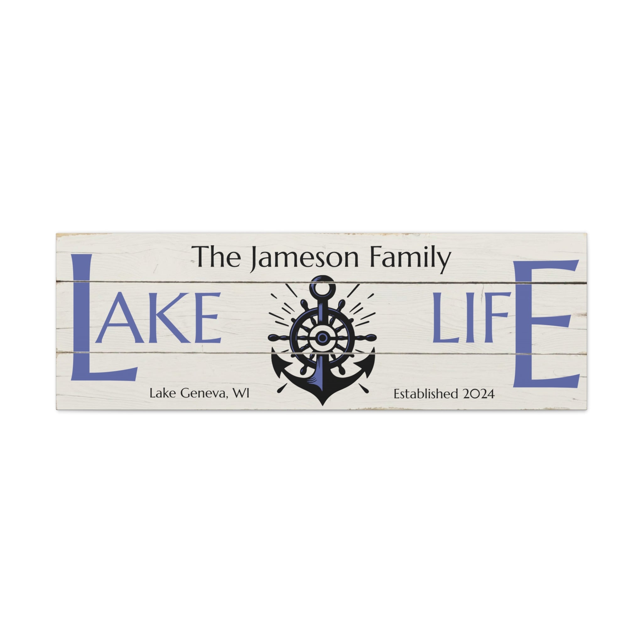 Anchored Lake Life Sign