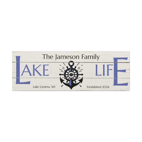 Anchored Lake Life Sign