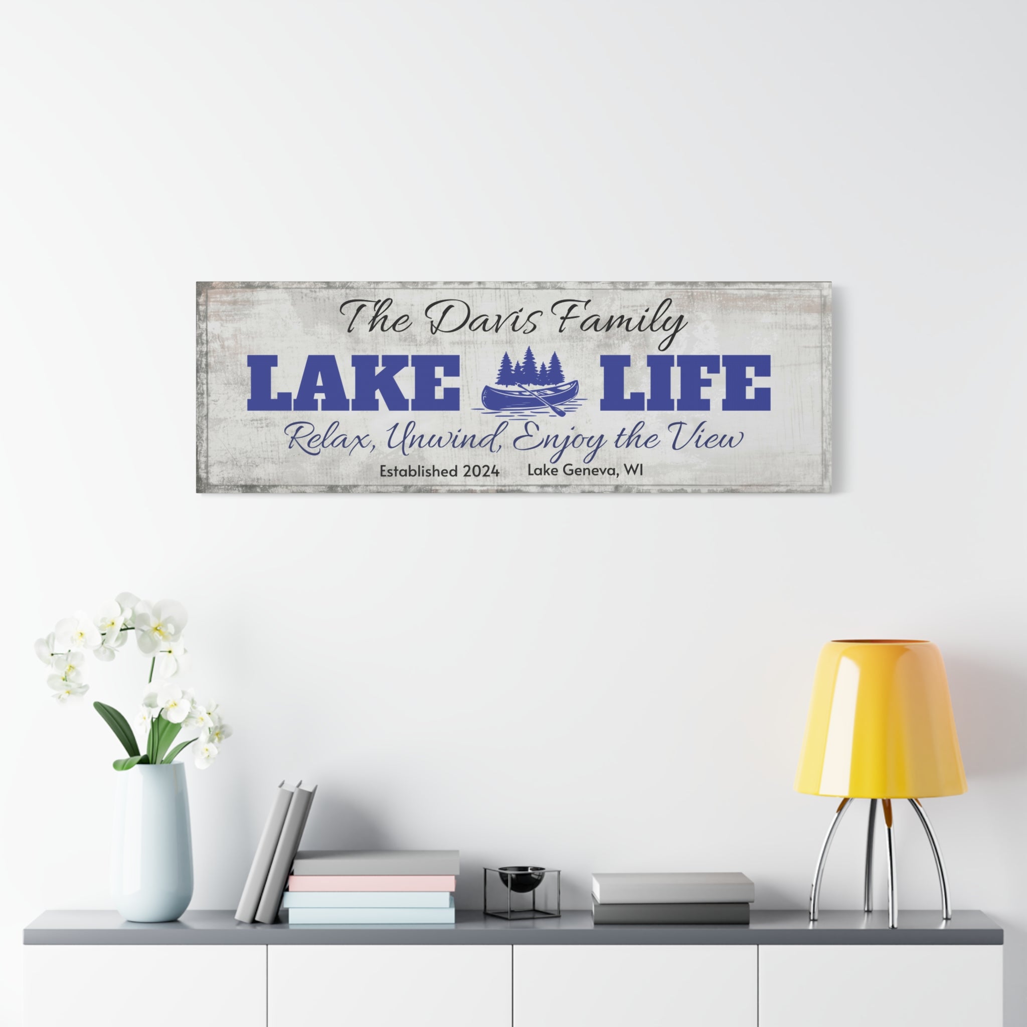 Lake Life, Canoe & Pines