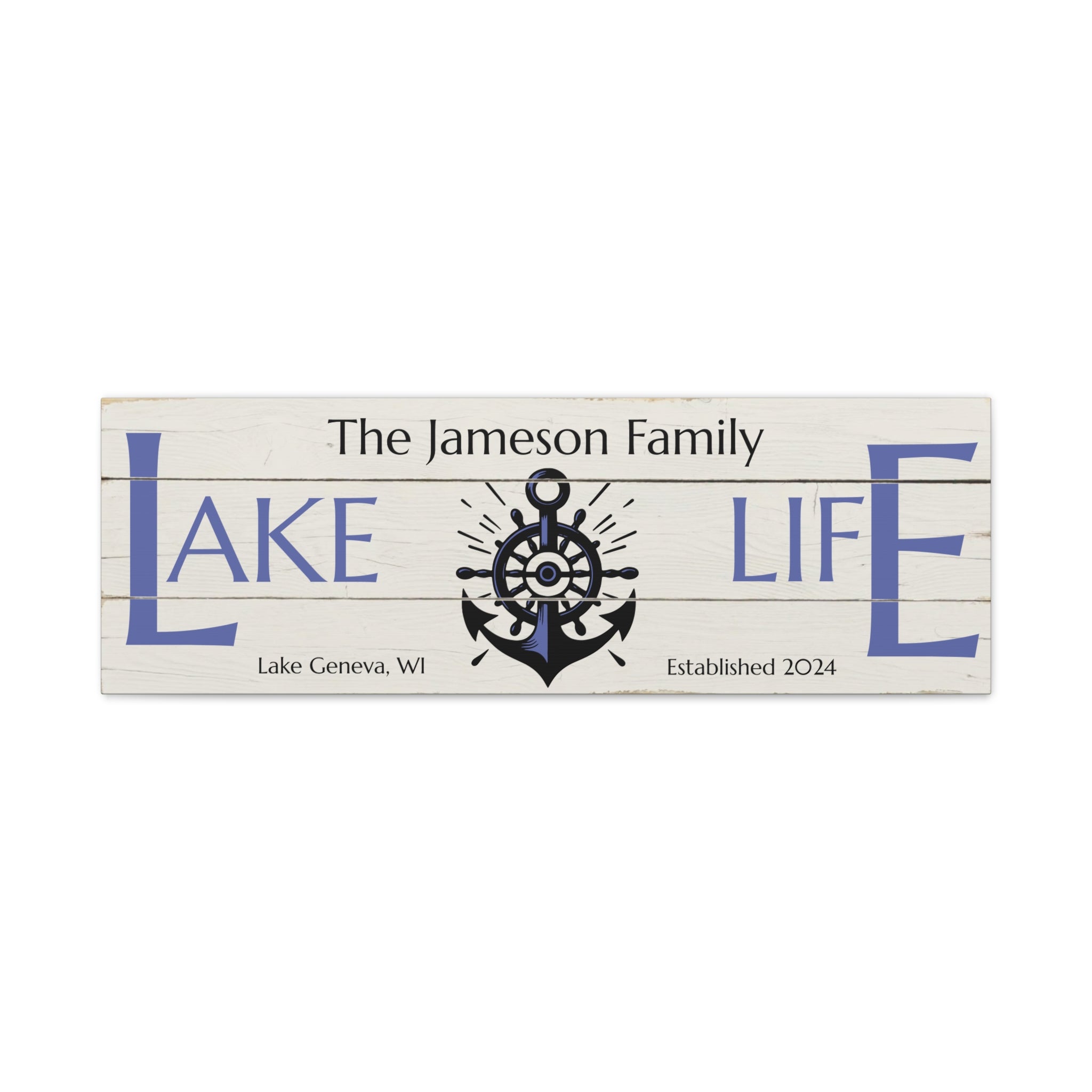 Anchored Lake Life Sign