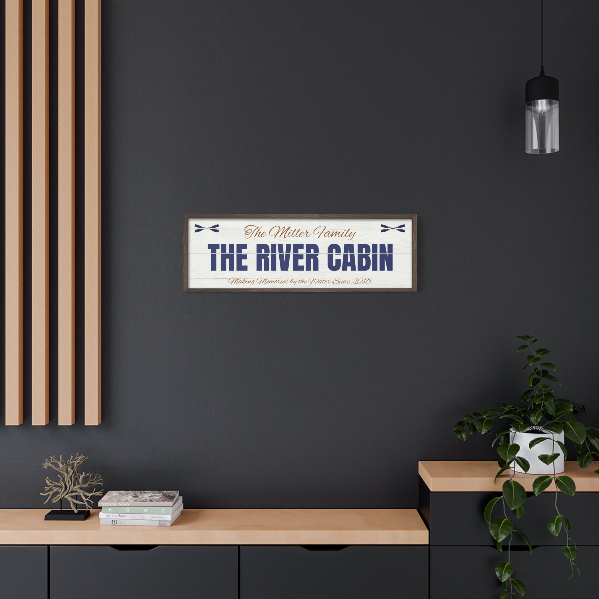 The River Cabin Sign