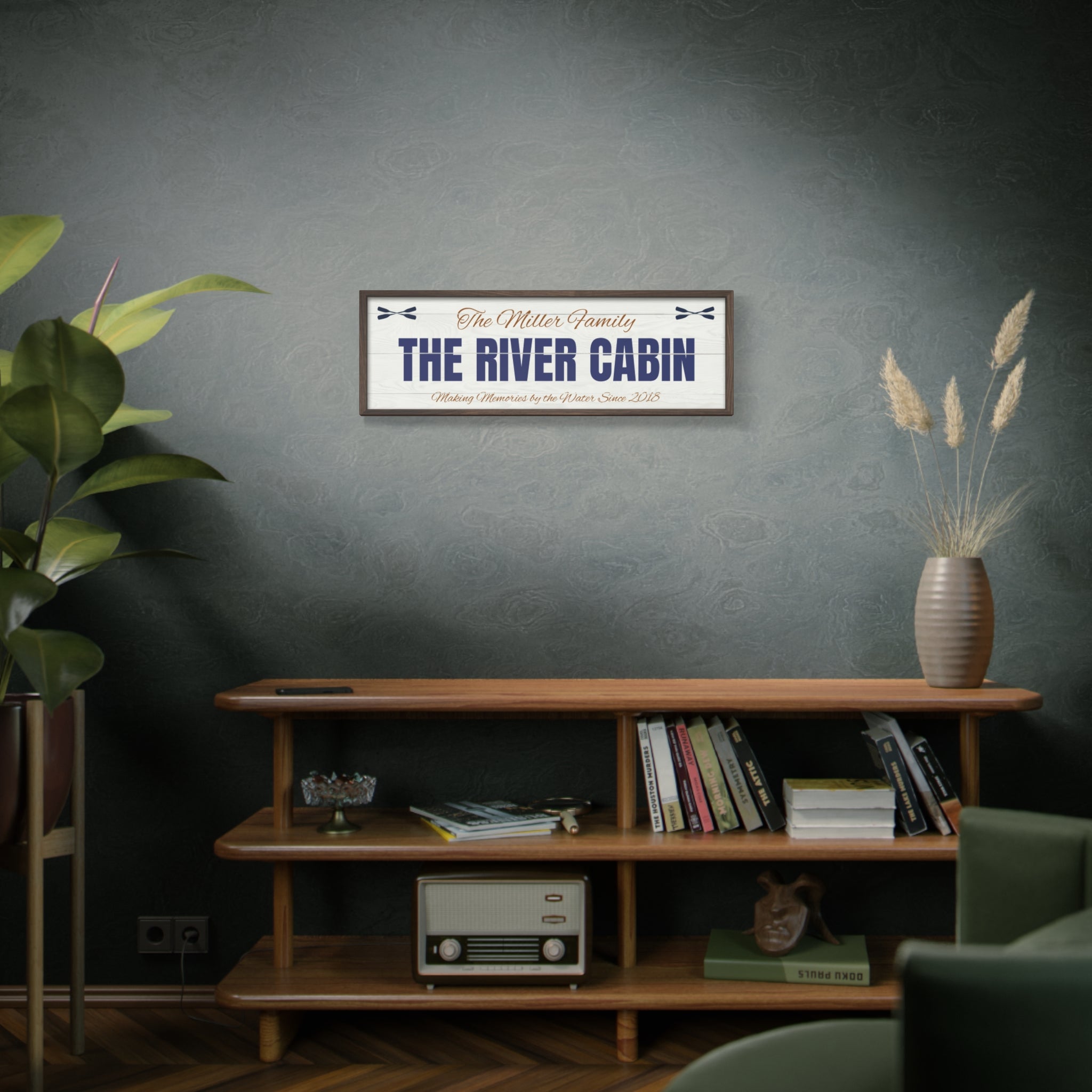 The River Cabin Sign