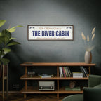 The River Cabin Sign