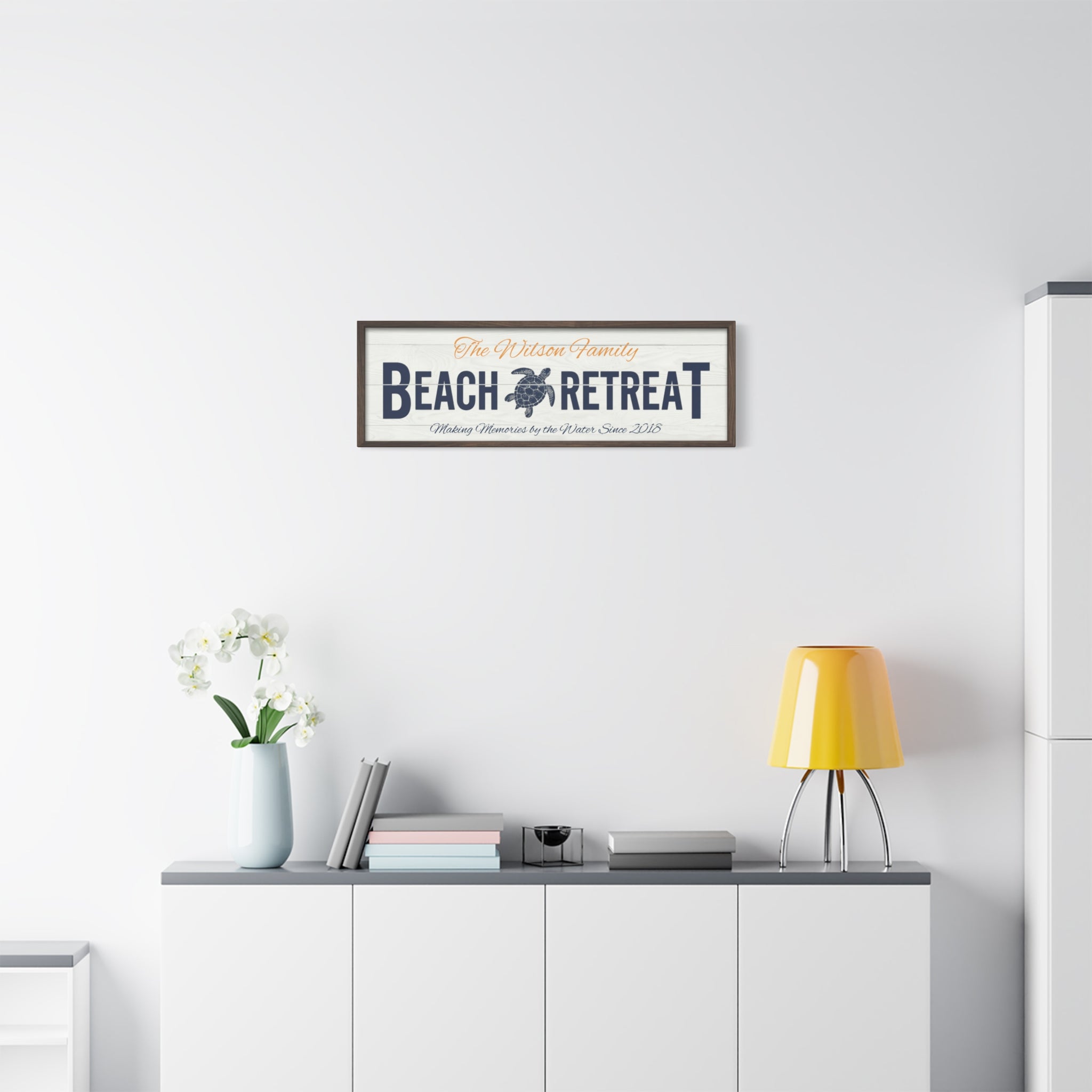 Framed Beach Retreat, Sea Turtle