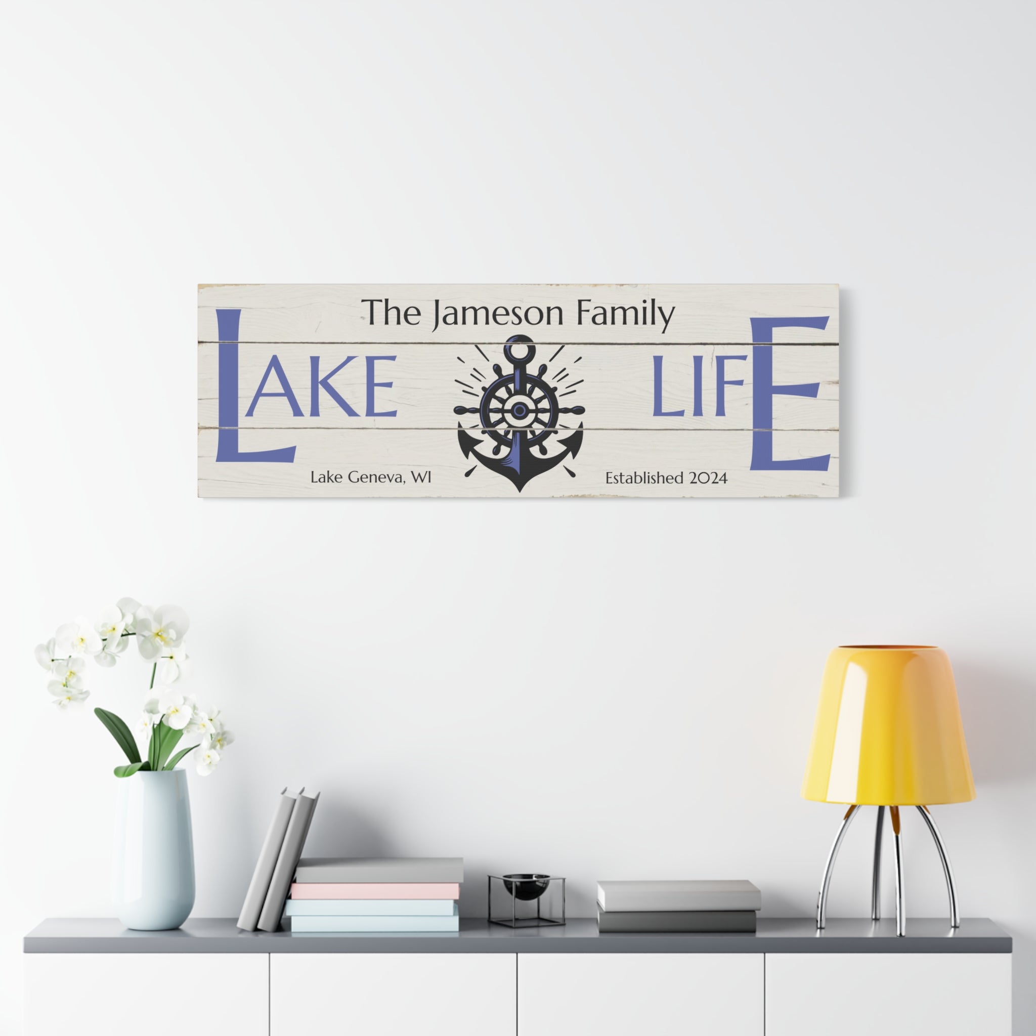 Anchored Lake Life Sign