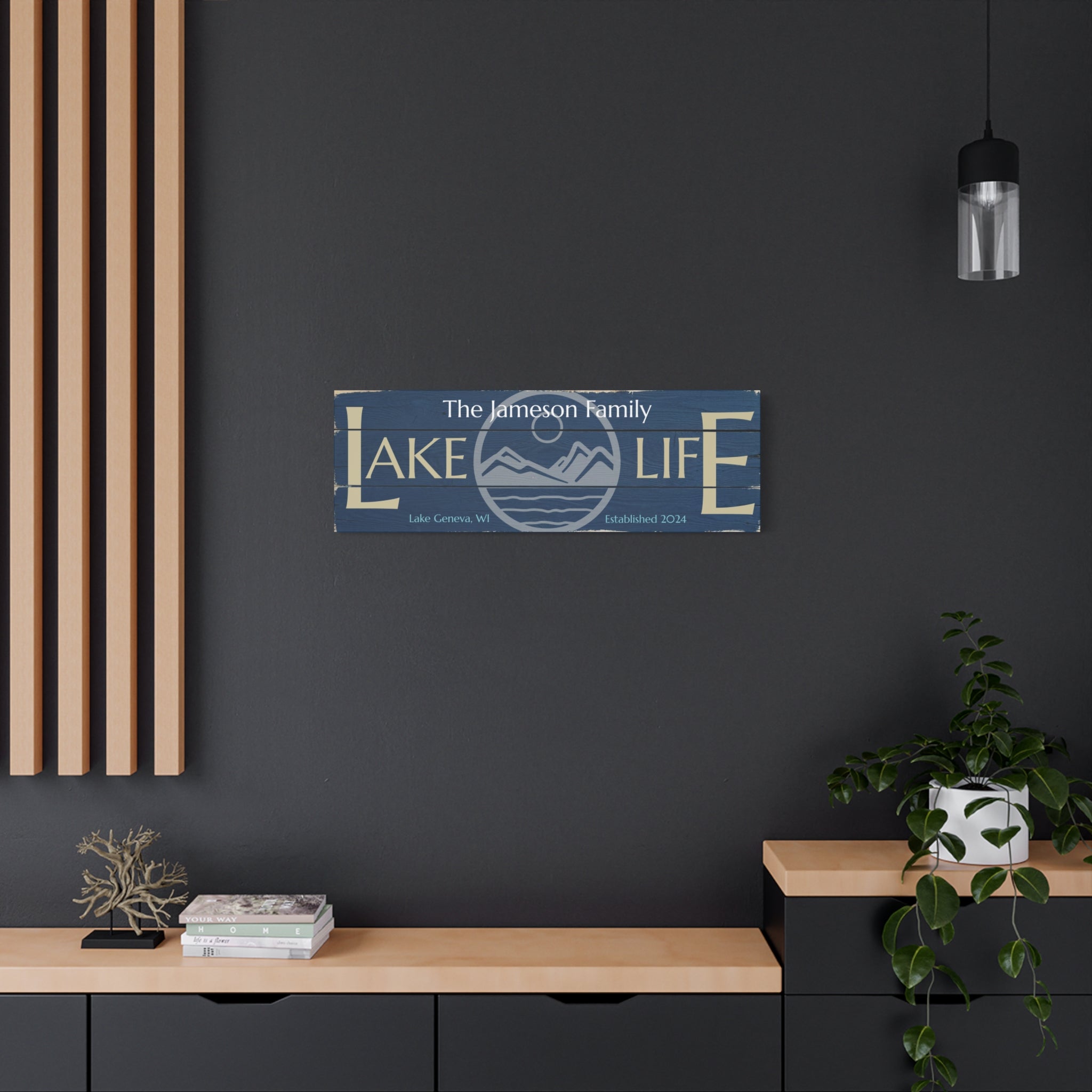 Mountain Lake Life Sign