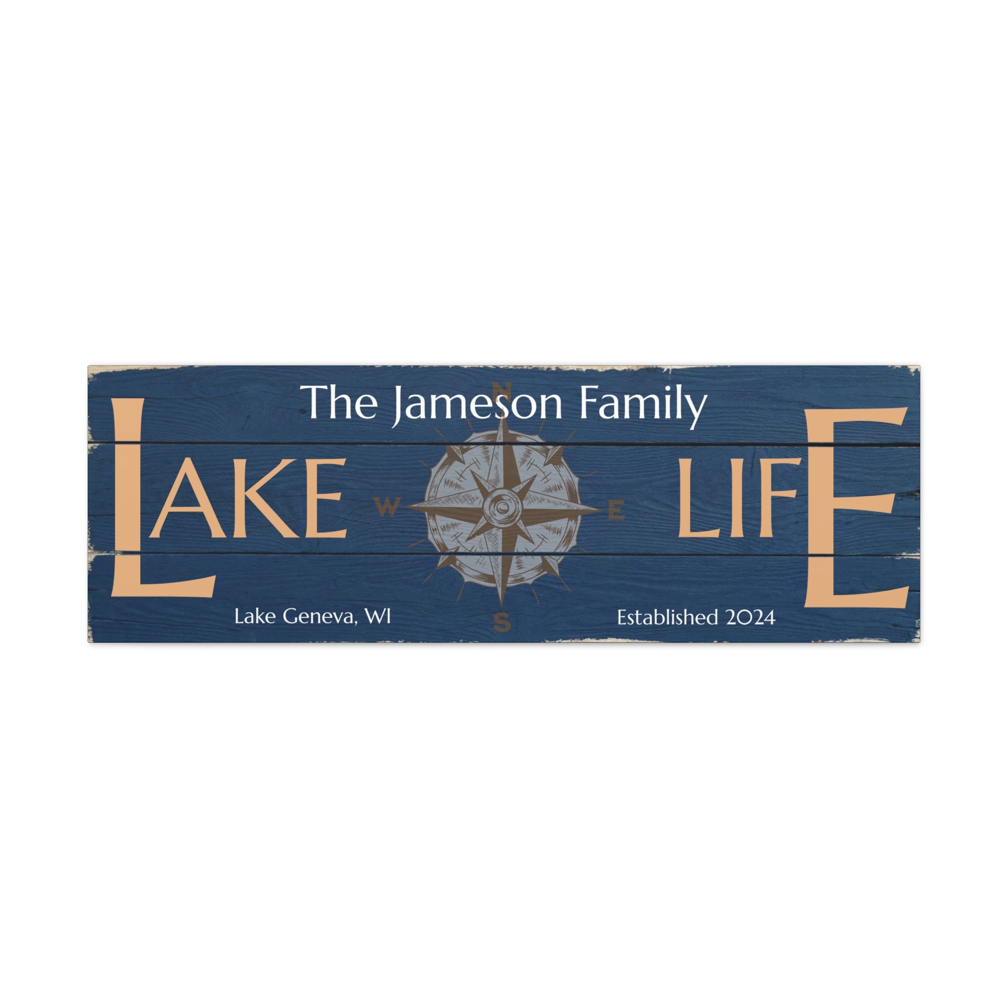 True North Lake Sign