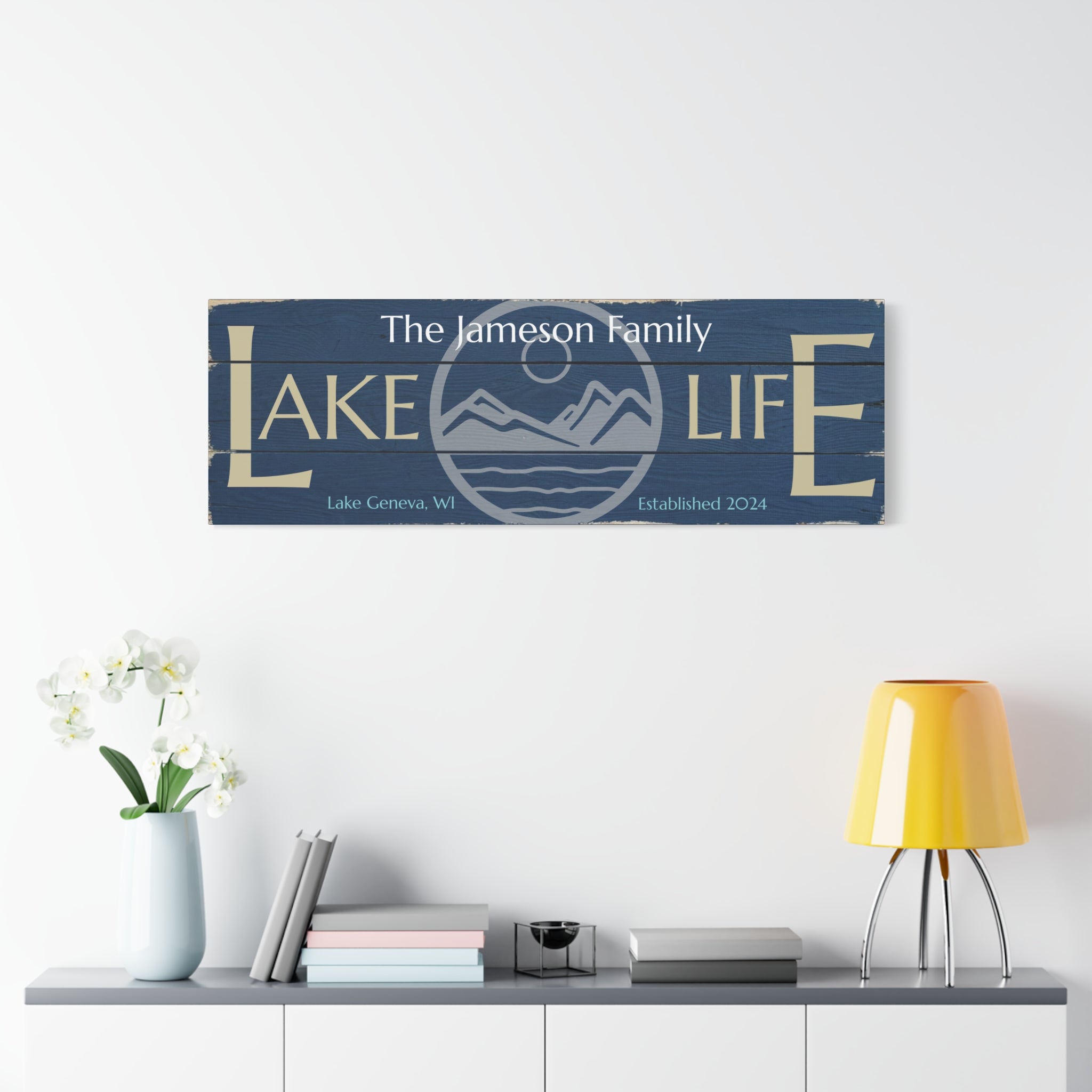 Mountain Lake Life Sign