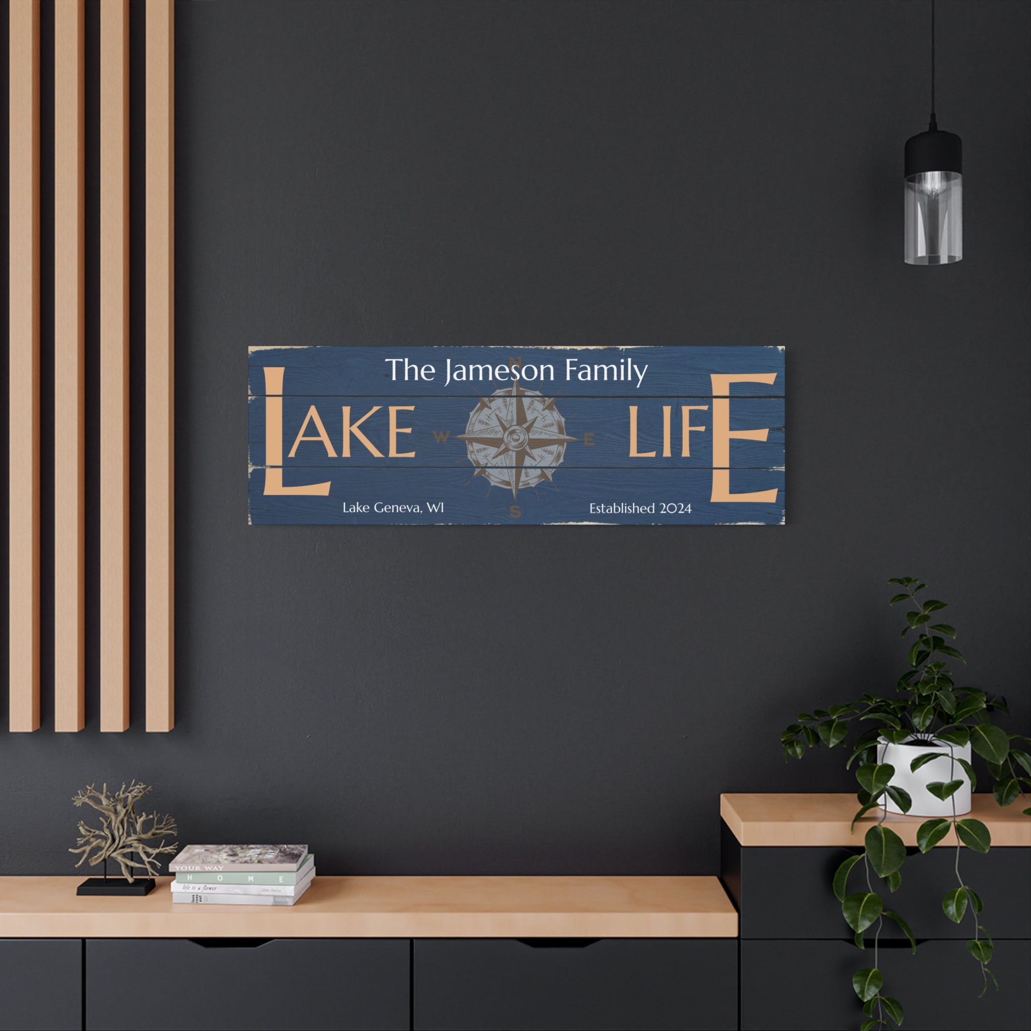 True North Lake Sign