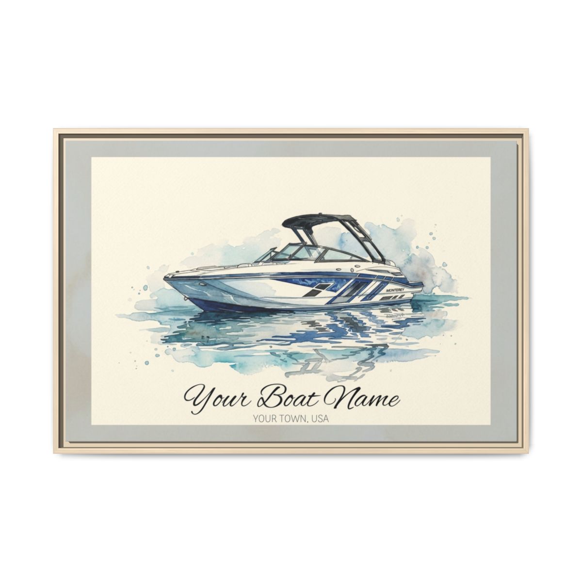The Vessel Portrait — Watercolor Canvas Framed