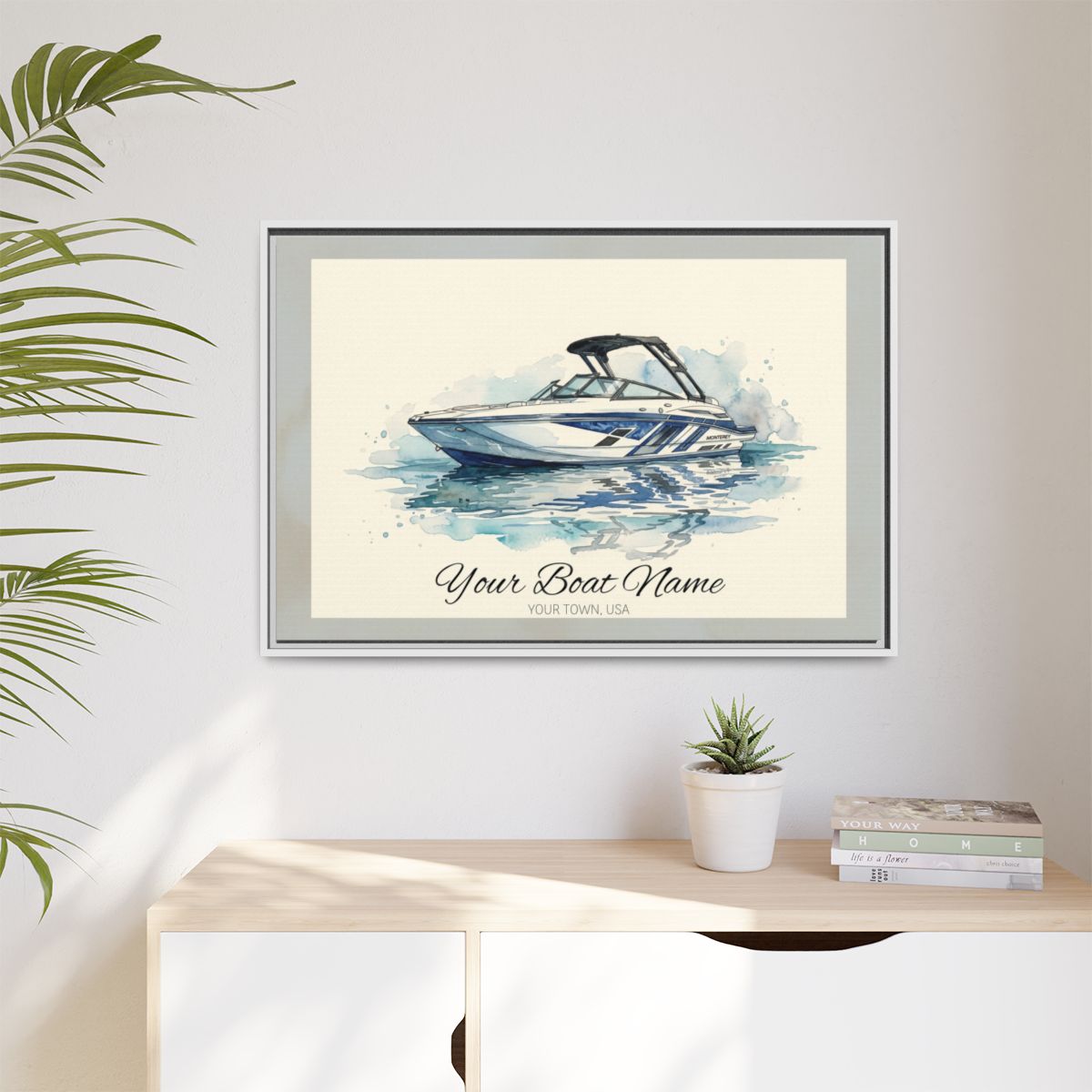 The Vessel Portrait — Watercolor Canvas Framed