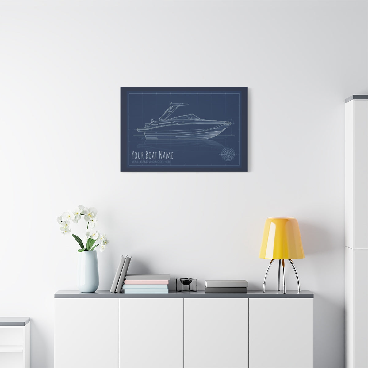 The Vessel Portrait - Blueprint Canvas