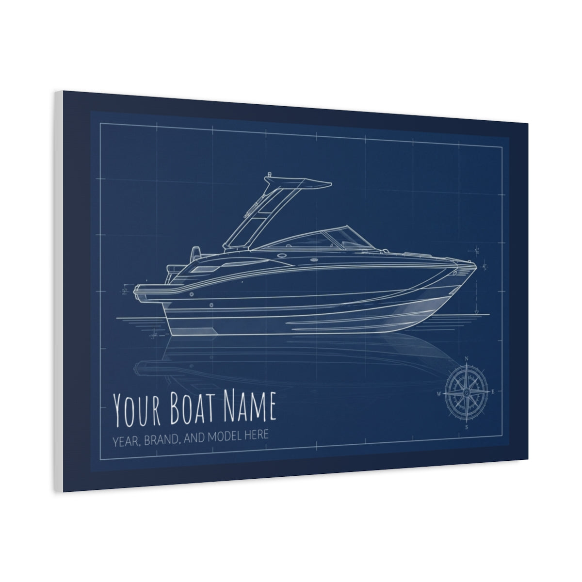 The Vessel Portrait - Blueprint Canvas