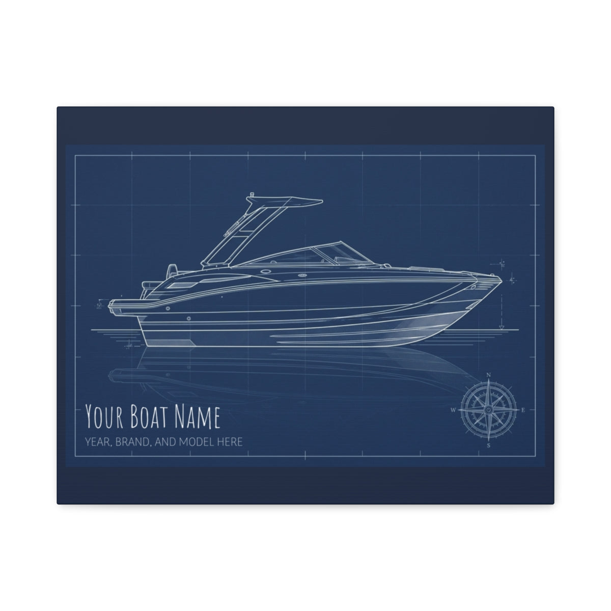 The Vessel Portrait - Blueprint Canvas