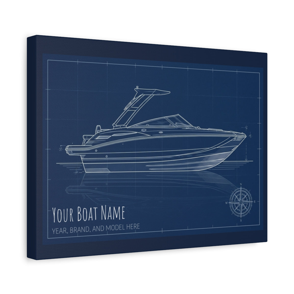 The Vessel Portrait - Blueprint Canvas