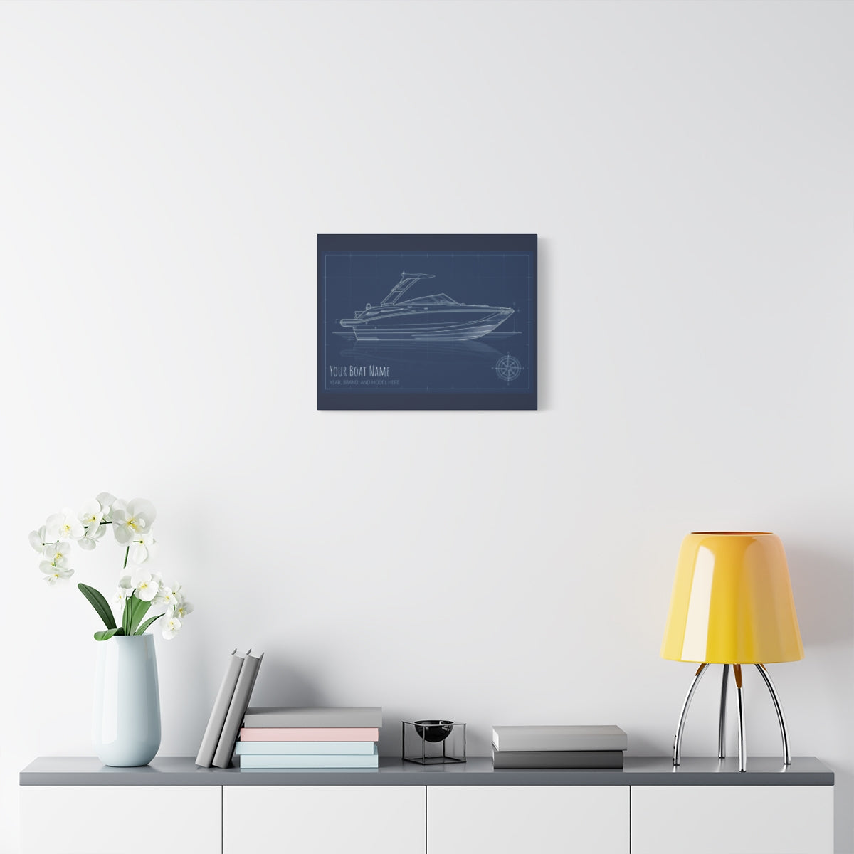 The Vessel Portrait - Blueprint Canvas