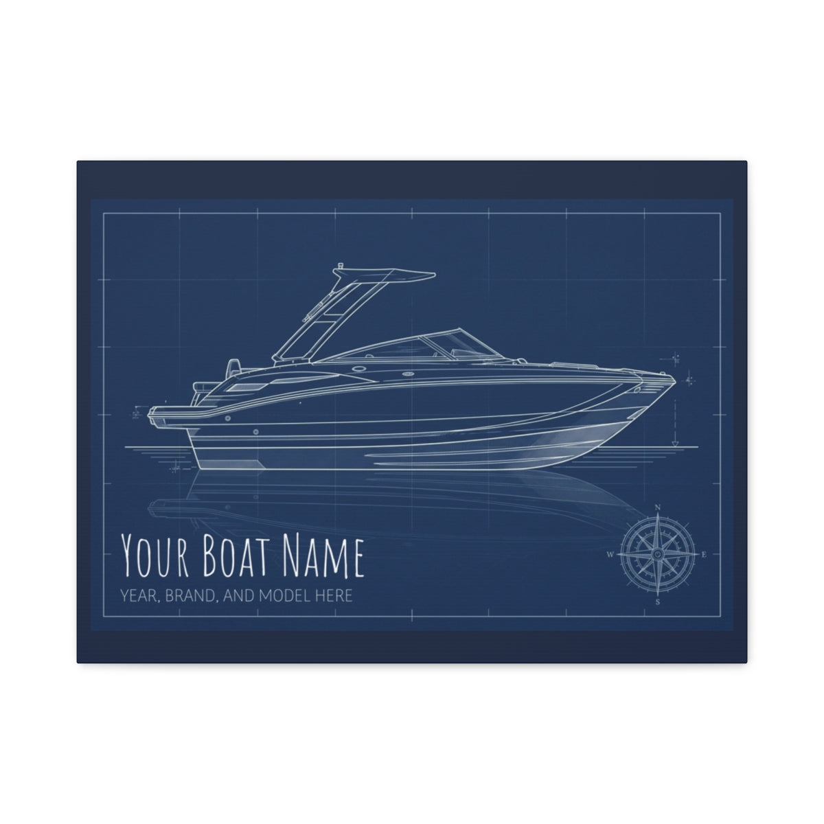 The Vessel Portrait - Blueprint Canvas