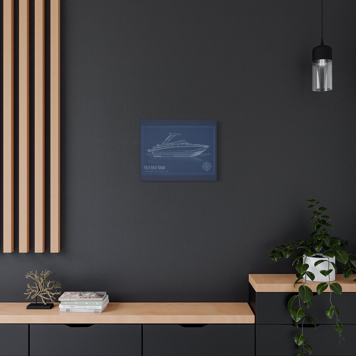 The Vessel Portrait - Blueprint Canvas